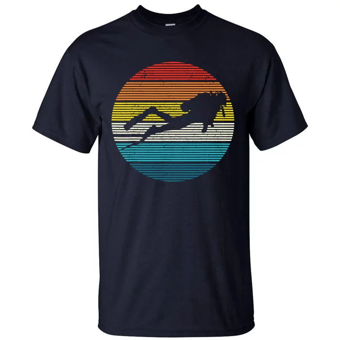 Scuba Diving Vintage Retro Ocean Scuba Diver Gift Tall T-Shirt