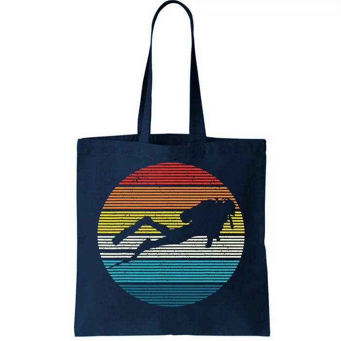 Scuba Diving Vintage Retro Ocean Scuba Diver Gift Tote Bag