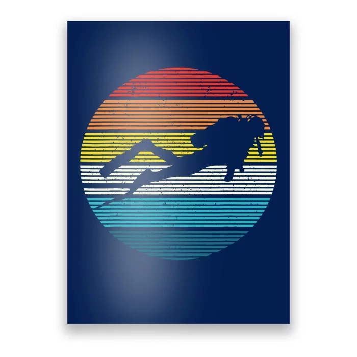 Scuba Diving Vintage Retro Ocean Scuba Diver Gift Poster