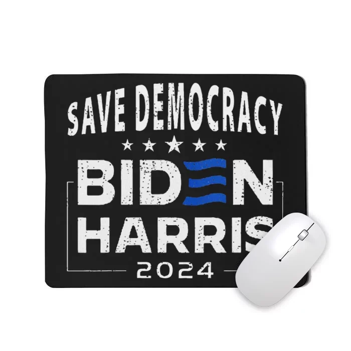 Save Democracy Vote Blue 2024 Support Mousepad