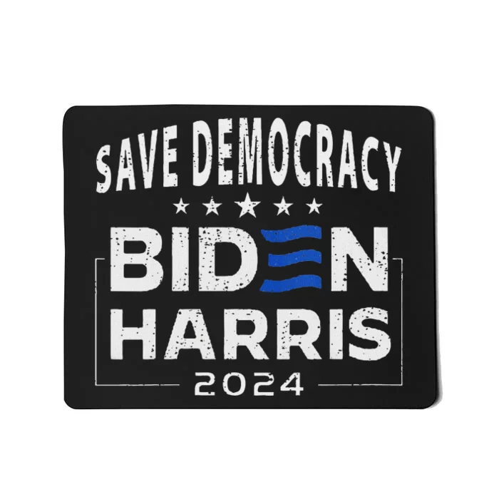 Save Democracy Vote Blue 2024 Support Mousepad