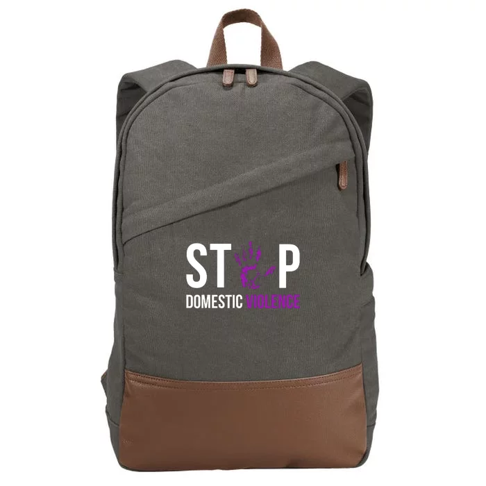 Stop Domestic Violence Awareness Survivor Gift Design Cotton Canvas Backpack