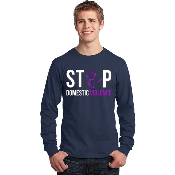 Stop Domestic Violence Awareness Survivor Gift Design Tall Long Sleeve T-Shirt