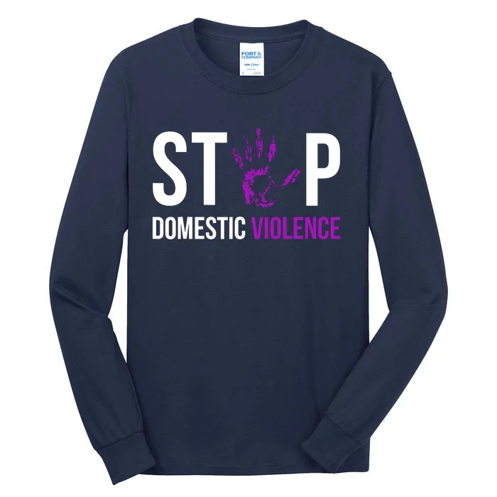 Stop Domestic Violence Awareness Survivor Gift Design Tall Long Sleeve T-Shirt