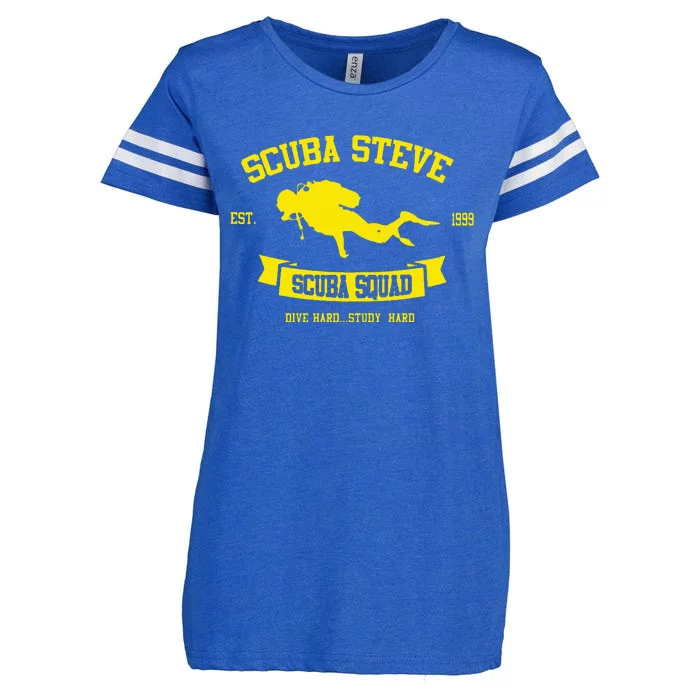 Scuba Diving Vintage 90s Enza Ladies Jersey Football T-Shirt