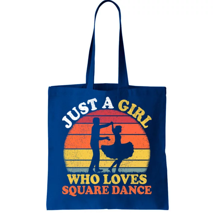 Square Dance Vintage Just A Who Loves Square Dance Meaningful Gift Tote Bag