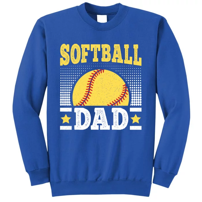 Softball Dad Vintage Softball Player Gift Tall Sweatshirt