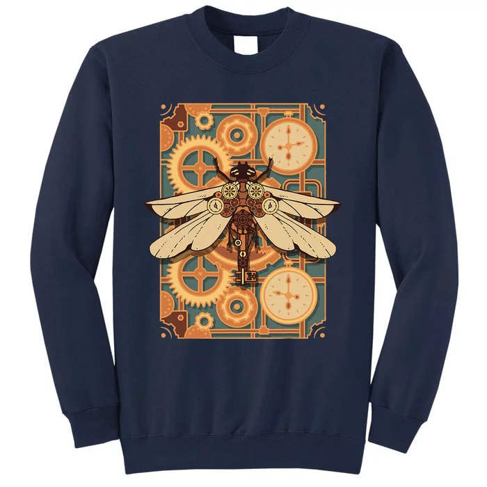 Steampunk Dragonfly Victorian Art Mechanical Steam Punk Tall Sweatshirt