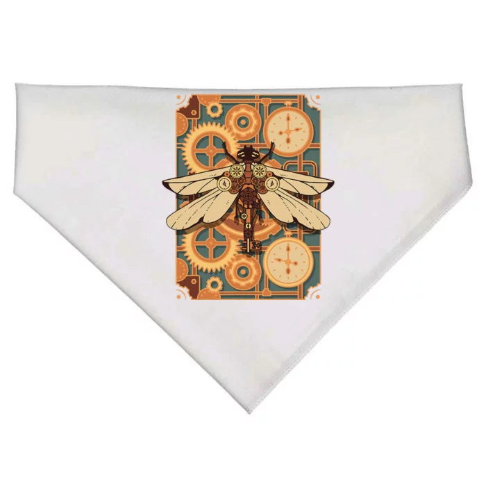 Steampunk Dragonfly Victorian Art Mechanical Steam Punk USA-Made Doggie Bandana