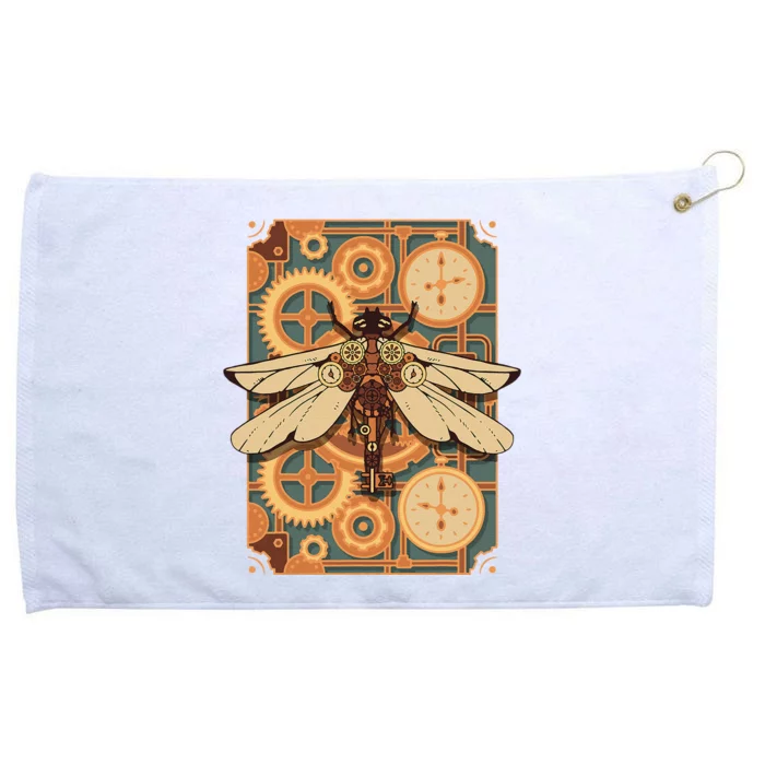 Steampunk Dragonfly Victorian Art Mechanical Steam Punk Grommeted Golf Towel