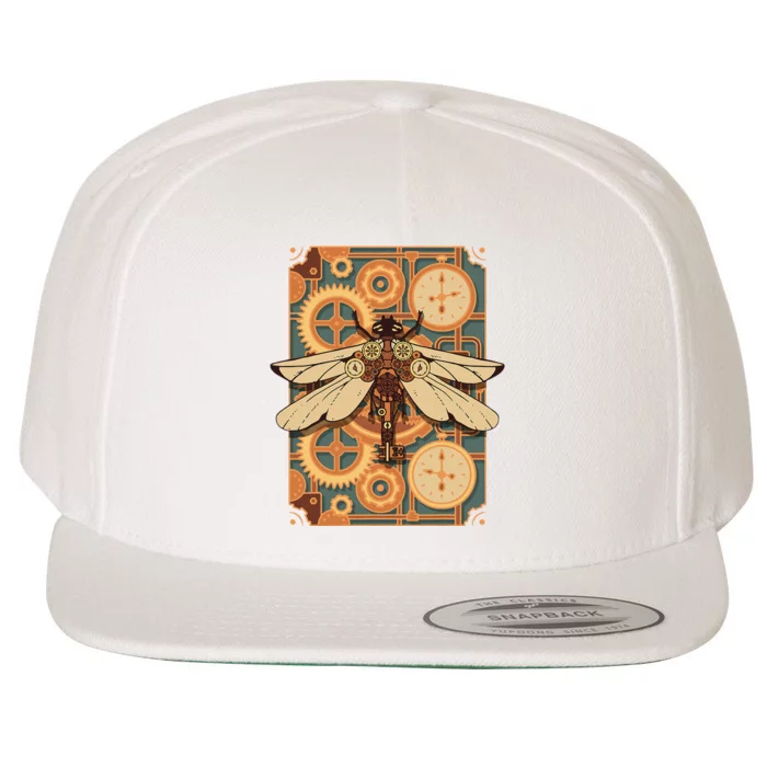 Steampunk Dragonfly Victorian Art Mechanical Steam Punk Wool Snapback Cap