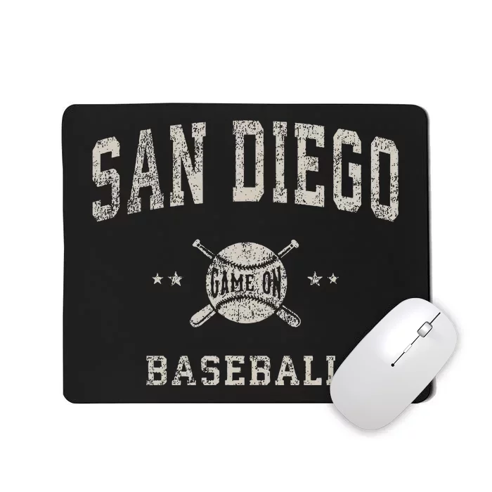 San Diego Vintage Baseball Throwback Mousepad