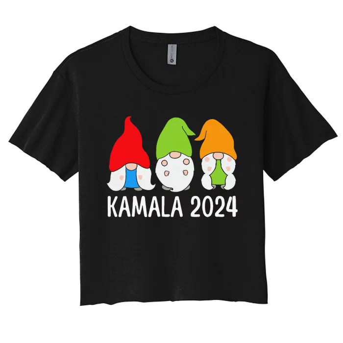 Stars Design Vote Kamala Harris Love Equality Usa Kamala Women's Crop Top Tee