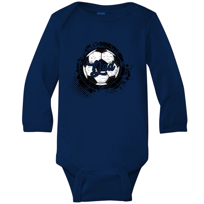 Soccer Dad Vintage Soccer Family Matching Cute Gift Baby Long Sleeve Bodysuit