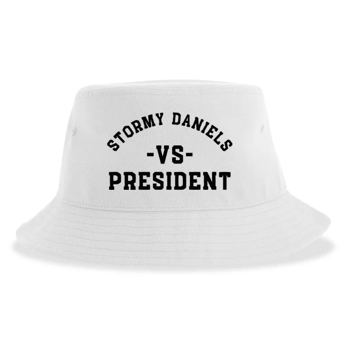 stormy daniels vs president Classic . Sustainable Bucket Hat