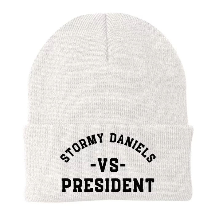 stormy daniels vs president Classic . Knit Cap Winter Beanie