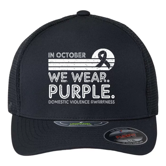 Support Domestic Violence Awareness with Purple October Flexfit Unipanel Trucker Cap