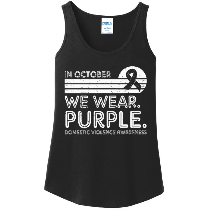 Support Domestic Violence Awareness with Purple October Ladies Essential Tank