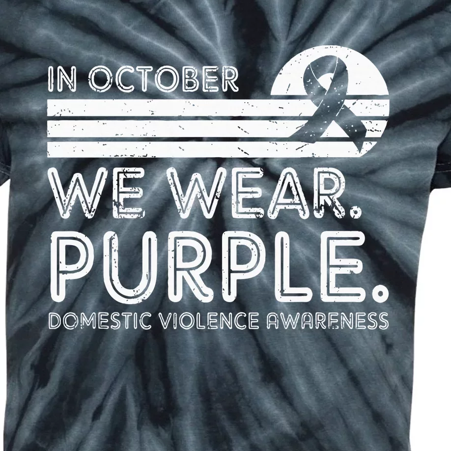 Support Domestic Violence Awareness with Purple October Kids Tie-Dye T-Shirt