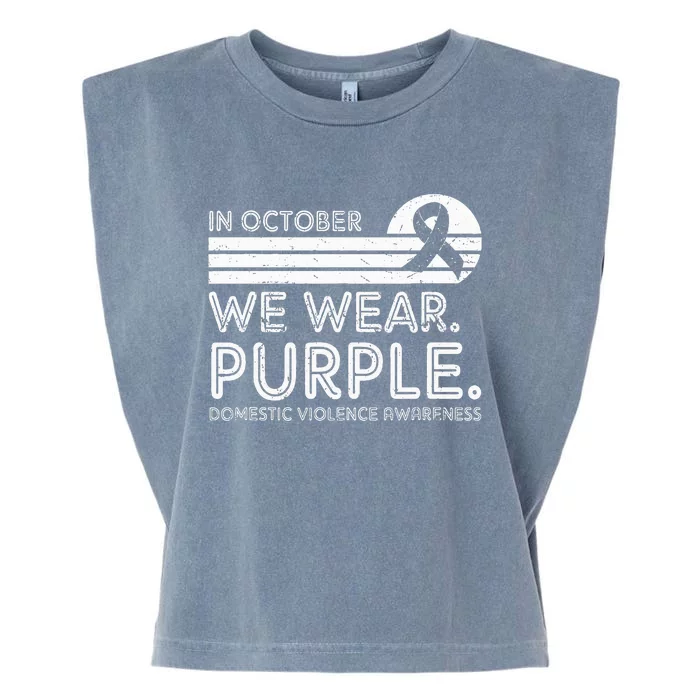 Support Domestic Violence Awareness with Purple October Garment-Dyed Women's Muscle Tee