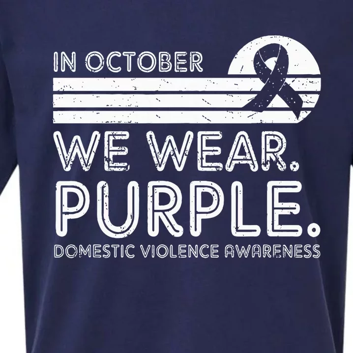 Support Domestic Violence Awareness with Purple October Sueded Cloud Jersey T-Shirt