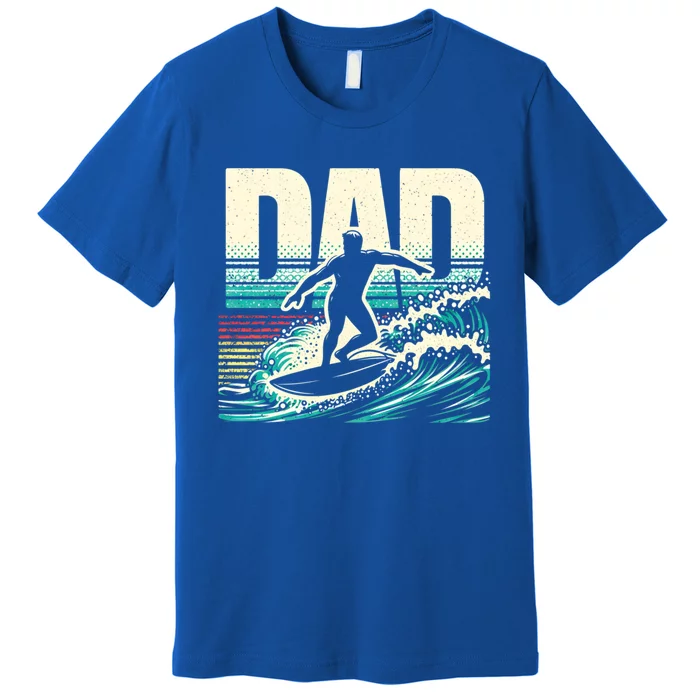 Surfer Dad Vintage Surfing Lover FatherS Day Gift Premium T-Shirt