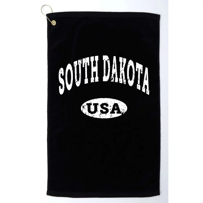 South Dakota Vintage Distressed Usa Platinum Collection Golf Towel