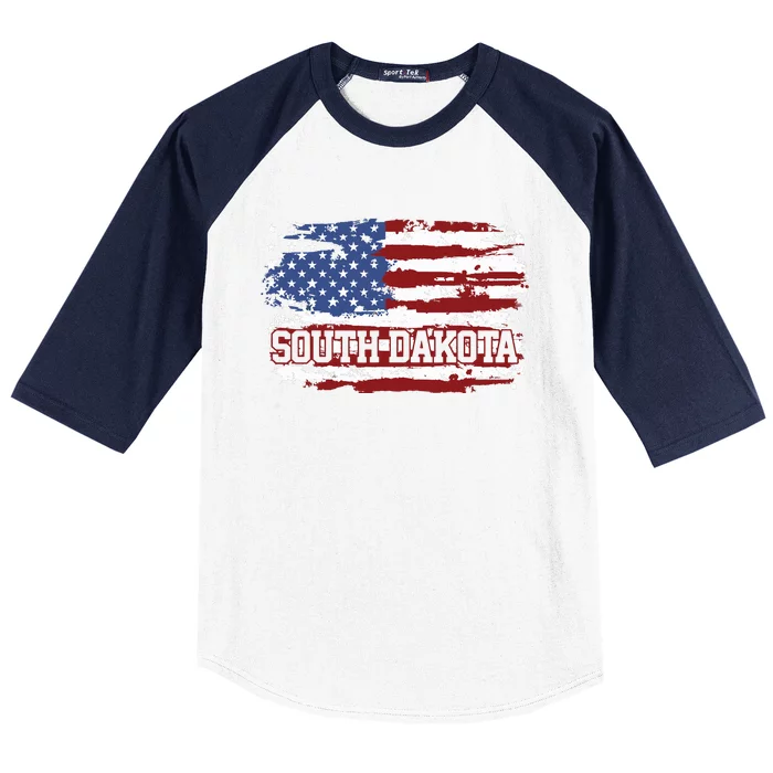 South Dakota Vintage Baseball Sleeve Shirt