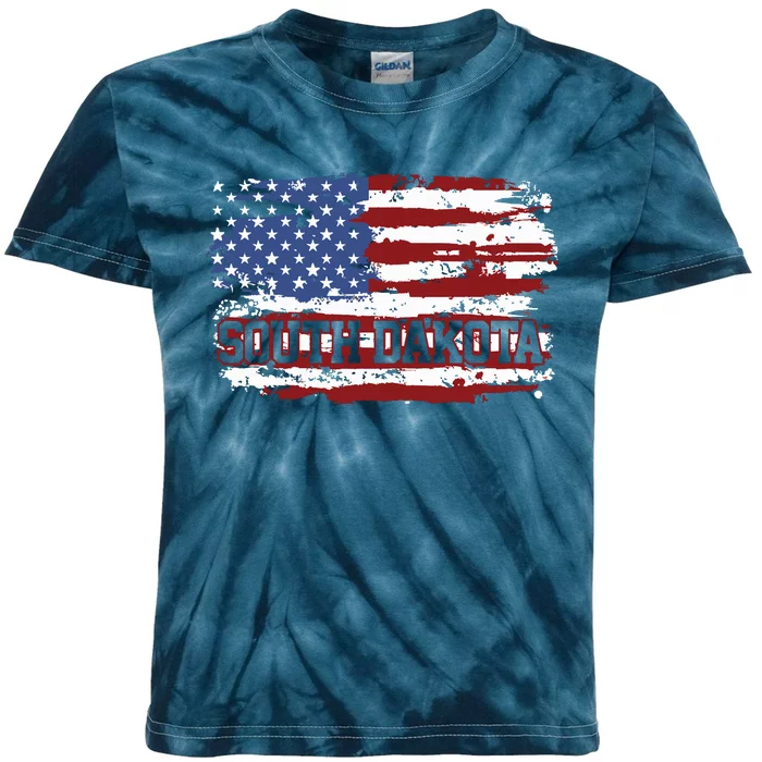 South Dakota Vintage Kids Tie-Dye T-Shirt