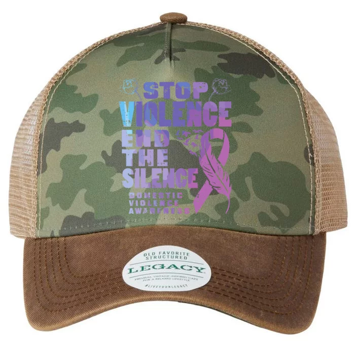 Stop Domestic Violence End Silence Awareness Legacy Tie Dye Trucker Hat