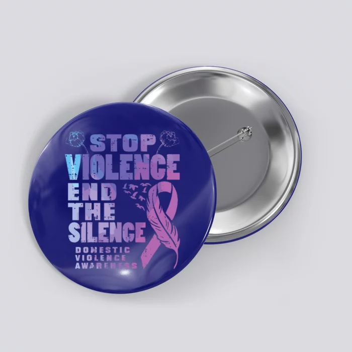 Stop Domestic Violence End Silence Awareness Button