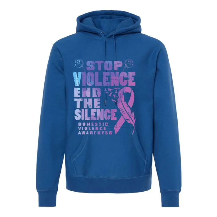 Stop Domestic Violence End Silence Awareness Premium Hoodie