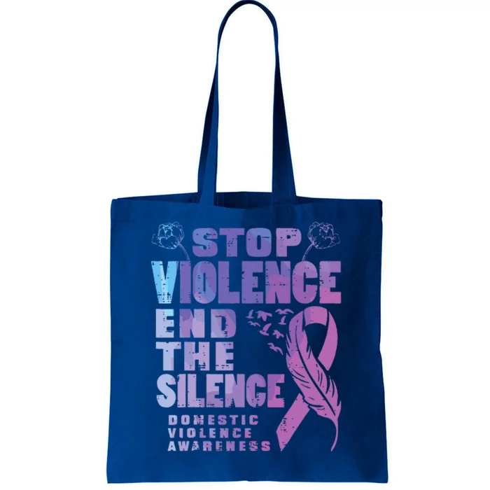 Stop Domestic Violence End Silence Awareness Tote Bag