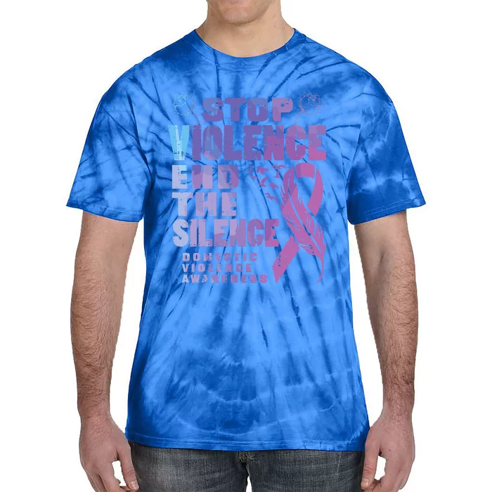 Stop Domestic Violence End Silence Awareness Tie-Dye T-Shirt