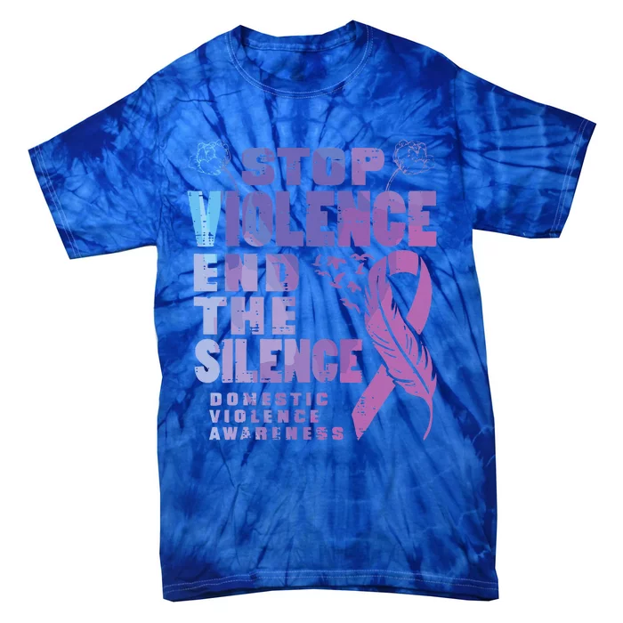 Stop Domestic Violence End Silence Awareness Tie-Dye T-Shirt