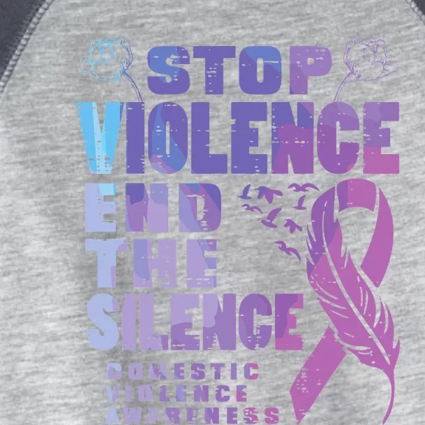 Stop Domestic Violence End Silence Awareness Toddler Fine Jersey T-Shirt