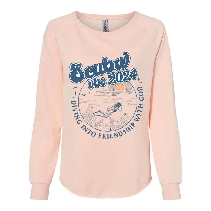 Scuba Diving Vbs 2024 Diving Into Friendship With God Womens California Wash Sweatshirt