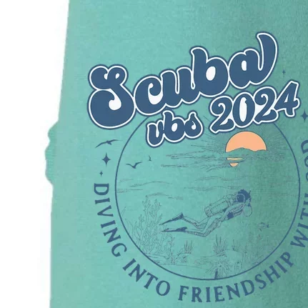 Scuba Diving Vbs 2024 Diving Into Friendship With God Doggie 3-End Fleece Hoodie