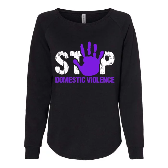 Stop Domestic Violence Awareness Womens California Wash Sweatshirt