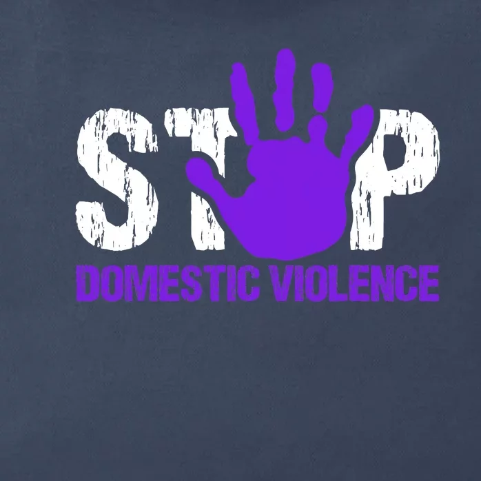 Stop Domestic Violence Awareness Zip Tote Bag