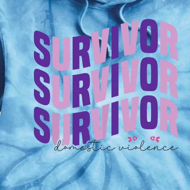 Survivor Domestic Violence Awareness Month 2024 Tie Dye Hoodie