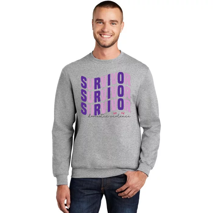 Survivor Domestic Violence Awareness Month 2024 Tall Sweatshirt