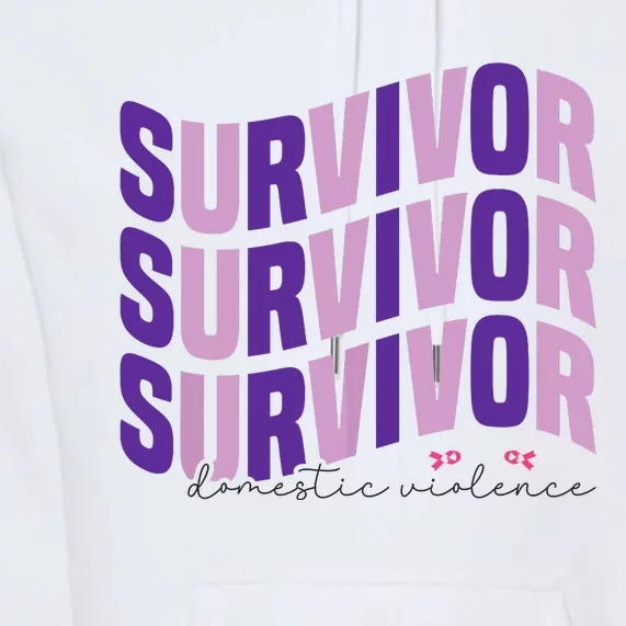 Survivor Domestic Violence Awareness Month 2024 Premium Hoodie