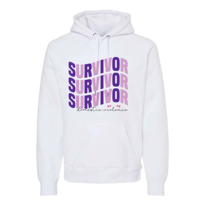 Survivor Domestic Violence Awareness Month 2024 Premium Hoodie