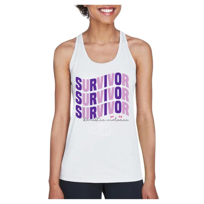 Survivor Domestic Violence Awareness Month 2024 Women's Racerback Tank