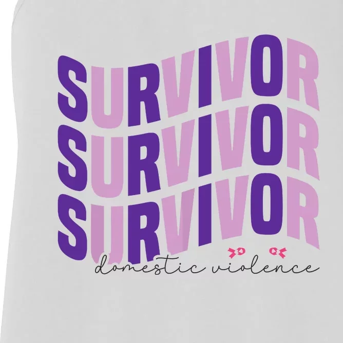 Survivor Domestic Violence Awareness Month 2024 Women's Racerback Tank