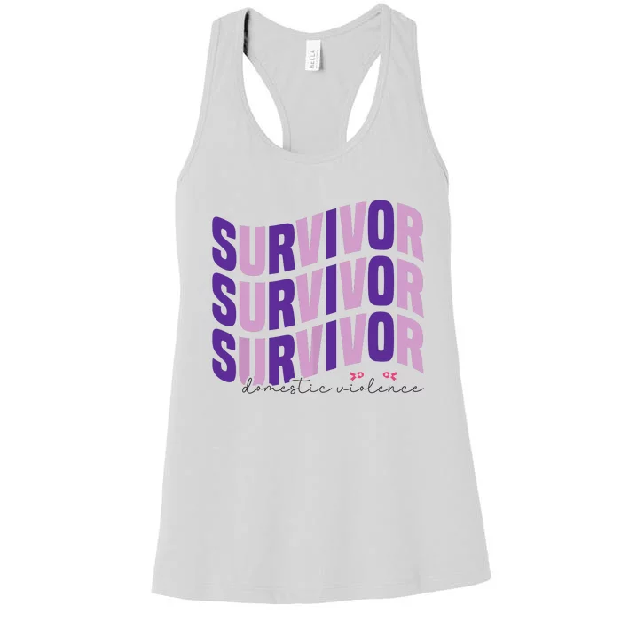 Survivor Domestic Violence Awareness Month 2024 Women's Racerback Tank