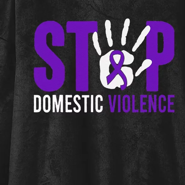 Stop Domestic Violence Awareness Domestic Violence Survivor Hooded Wearable Blanket