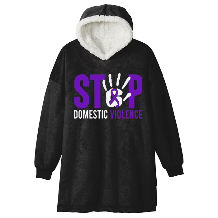 Stop Domestic Violence Awareness Domestic Violence Survivor Hooded Wearable Blanket