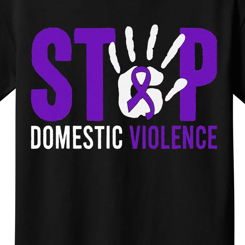 Stop Domestic Violence Awareness Domestic Violence Survivor Kids T-Shirt